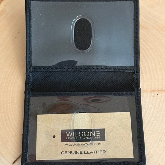 Wilsons Leather Black Slim Card Holder Minamalist - Picture 8 of 13